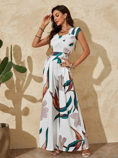 Ärmelloser Jumpsuit für Frauen mit breiten Trägern und elegantem Design - Caelysia