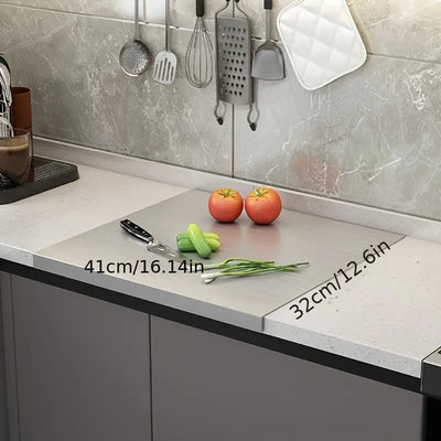 Doppelseitiges Schneidebrett aus Edelstahl – Rutschfest & Hygienisch | Perfekt für die Küche