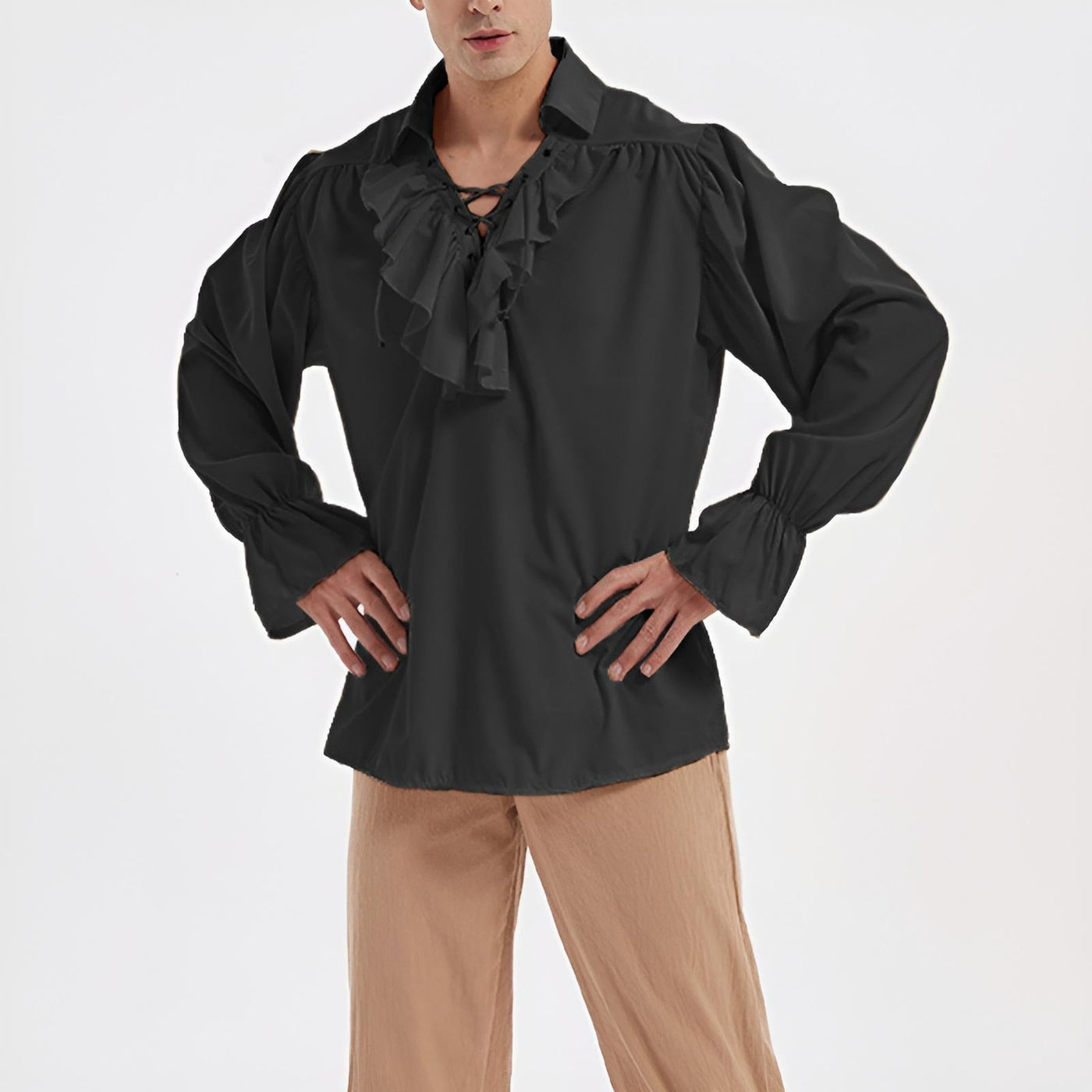 Renaissance Style Shirt Flounced Costume Design