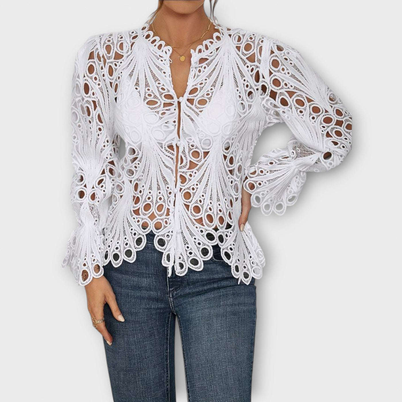Asymmetrische Bluse für Damen – Saelina