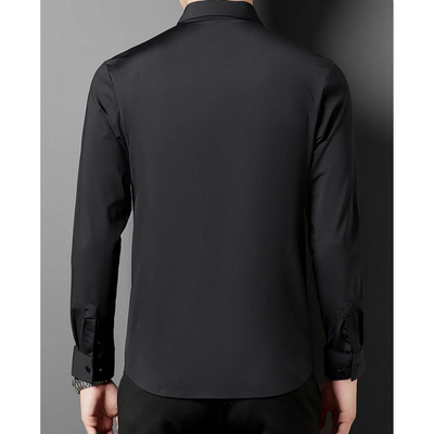 Herren Schlank Passform Kleid Hemd | Knopf Daunen