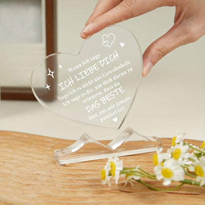 Romantische Herzförmige Acryldekoration