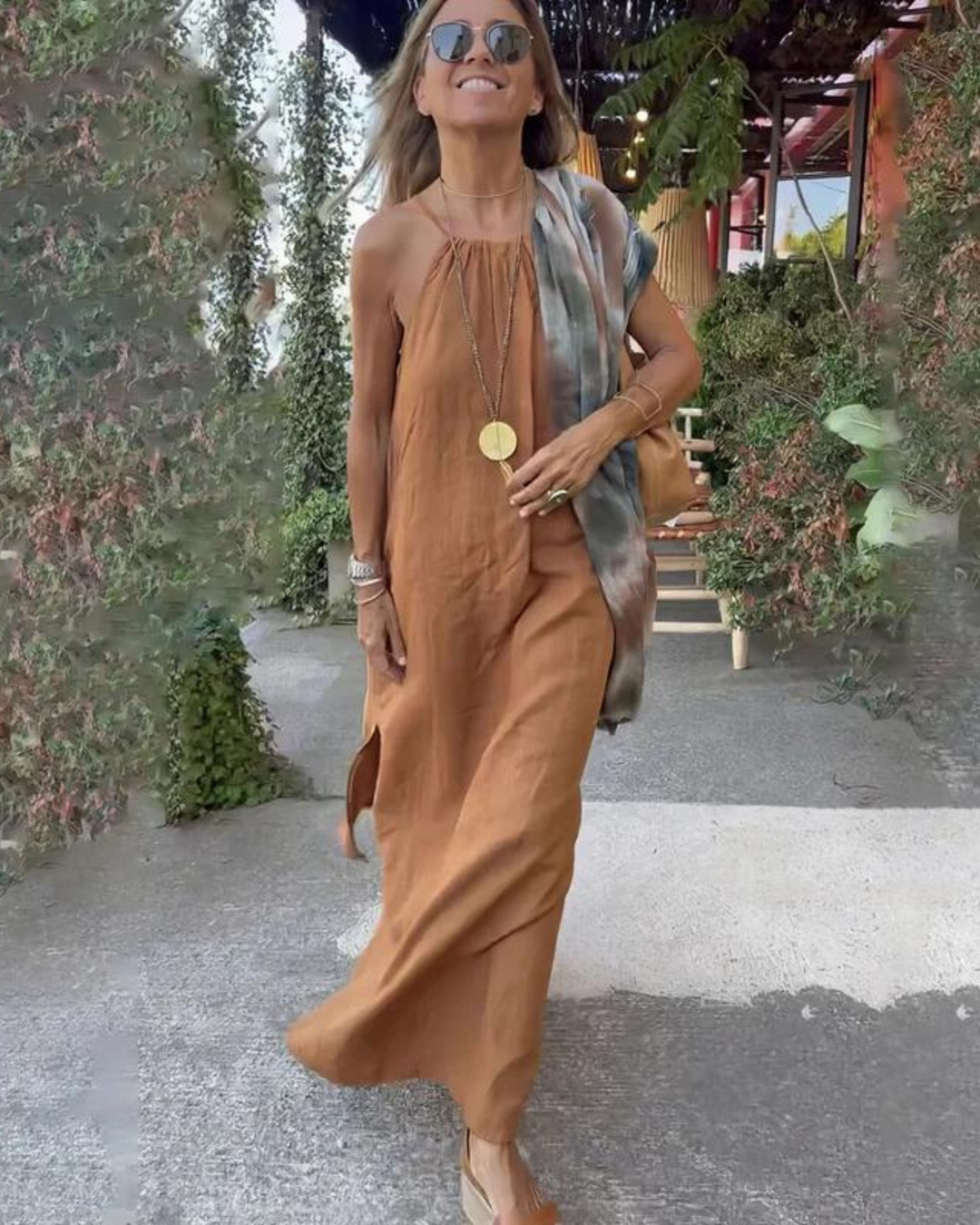 Galilea – Langes Kleid Aus Leinenmischung