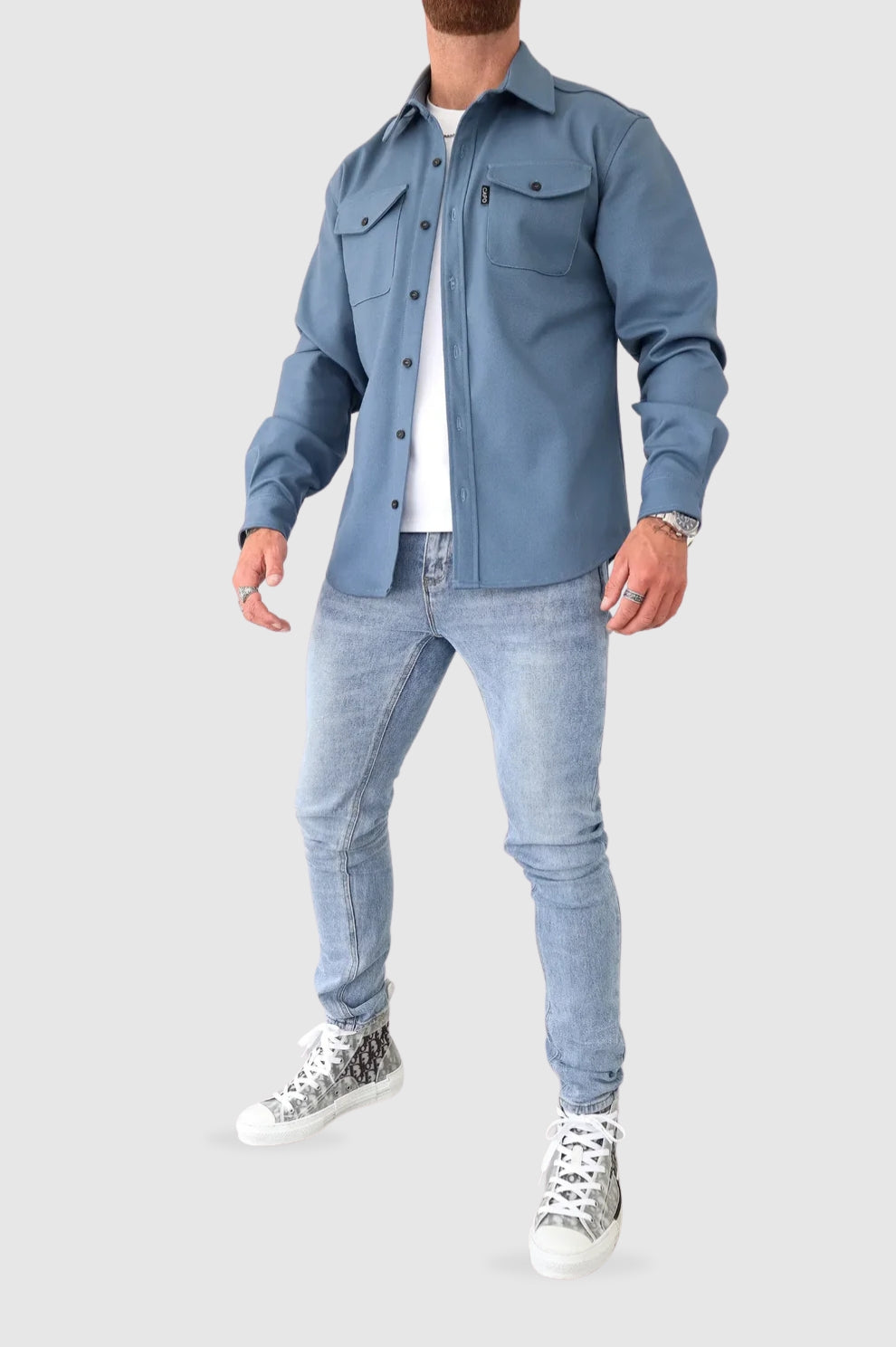 Herren Lässige Utility Button Down-Jacke | Warme