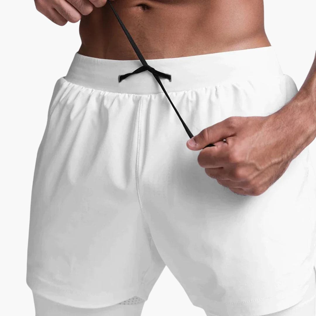 Herren Sportshorts mit Innenshorts und elastischem Bund