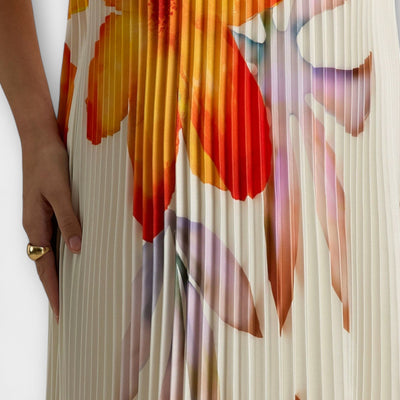 Michelle - Sweetheart Maxikleid mit Orangenblüten