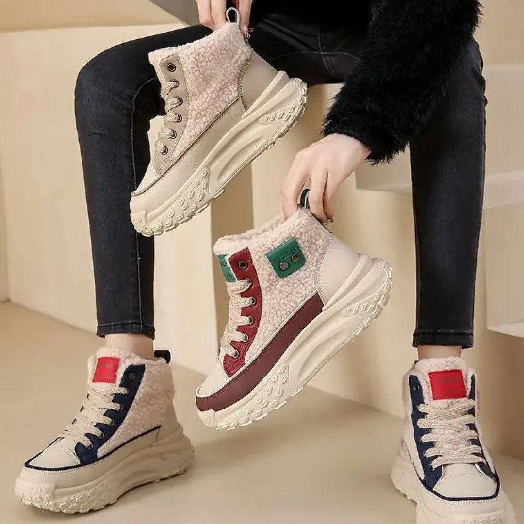 FrostWalk™ – Gefütterte Flache Winterstiefel für Damen mit Plüschfutter