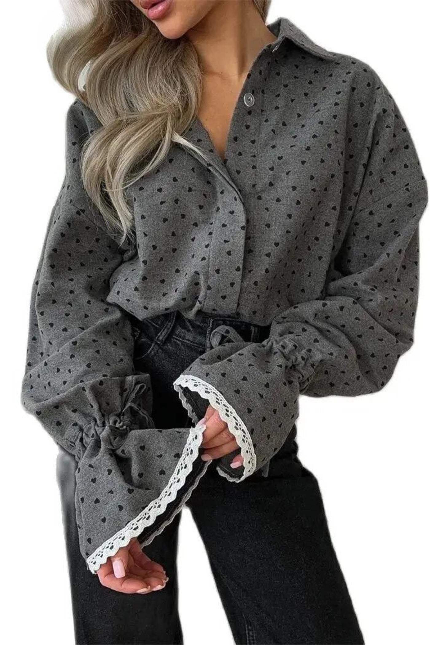 Heidi-Mode | Elegante Blumen-Spitzenbluse