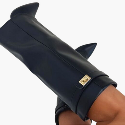 Kniehohe Damenstiefel mit Schnalle - Elegante Stiefel