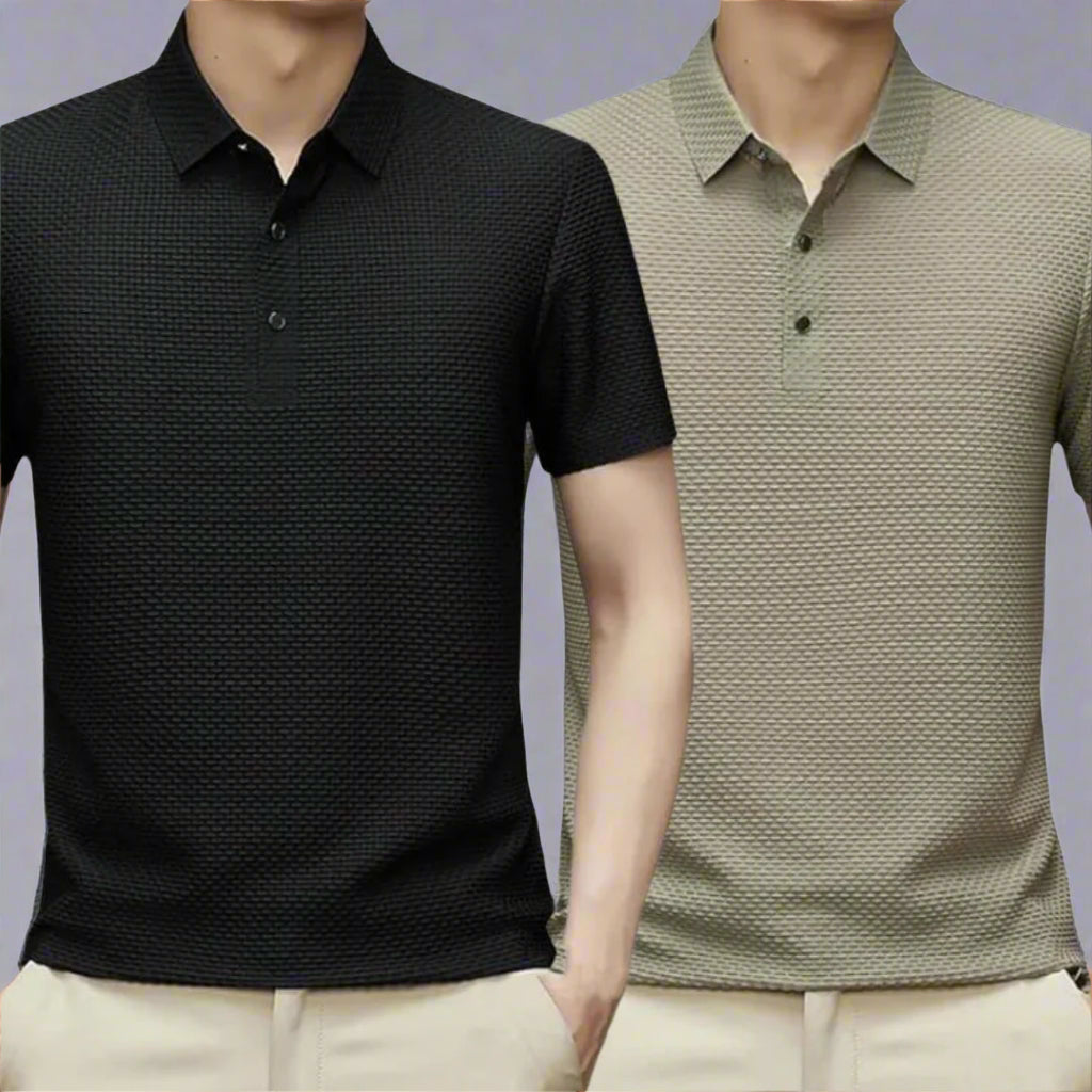 OLYMPS Polo Shirt | Atmungsaktives Slim Fit Herren Poloshirt Kurzarm | 2-Pack