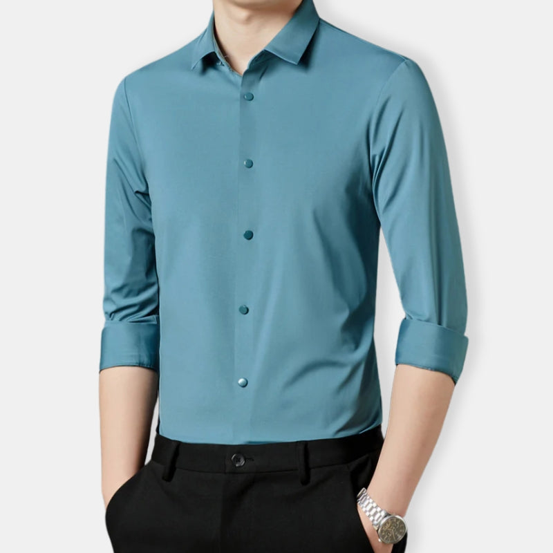 Herren Schlanke Passform Hemd | Langarm