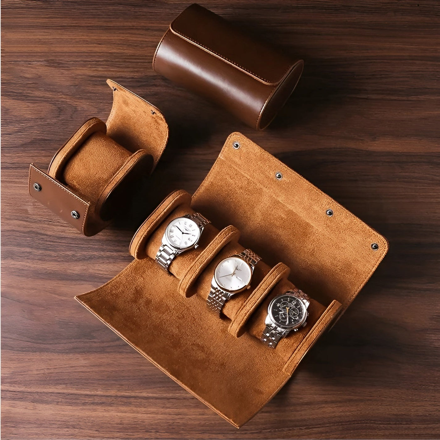 ChronoVault Case – Tragbare Vintage-Leder-Uhrenbox
