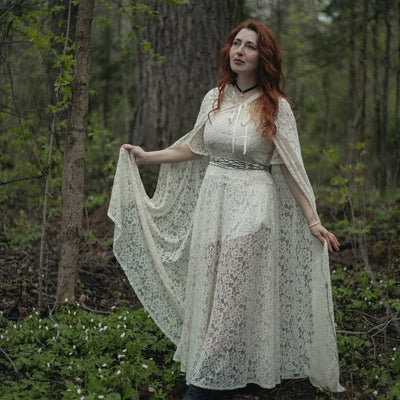 Early Medieval Style Dress with Cloak