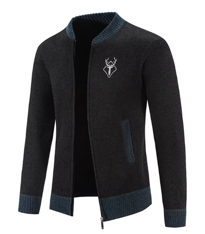 Drio | Stilvolle Herrenstrickjacke mit Reißverschluss und Strickdesign