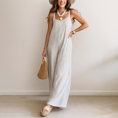 Nicole™ | Lässiger gestreifter Jumpsuit