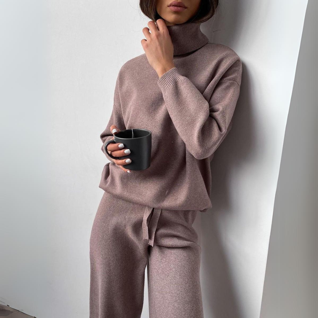 Carmel | 2-teiliges Set, Rollkragenpullover und lange Hose