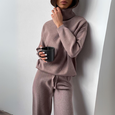 Carmel | 2-teiliges Set, Rollkragenpullover und lange Hose