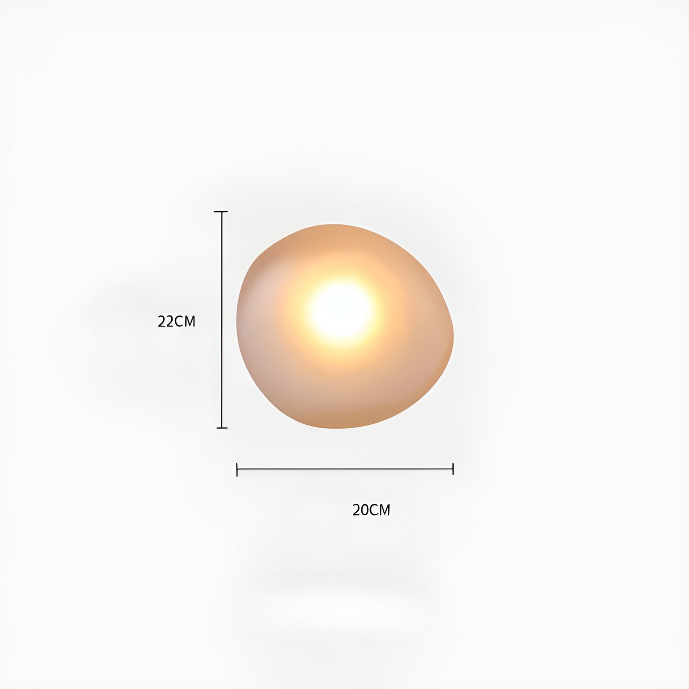 LED Wandleuchte in Kieselstein Design– Dekoratives nordisches Design für Wohnzimmer & Flur