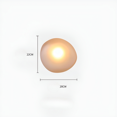 LED Wandleuchte in Kieselstein Design– Dekoratives nordisches Design für Wohnzimmer & Flur