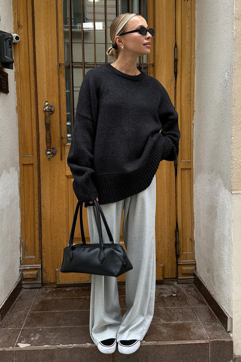 Lässiger Oversized Strickpullover für Damen
