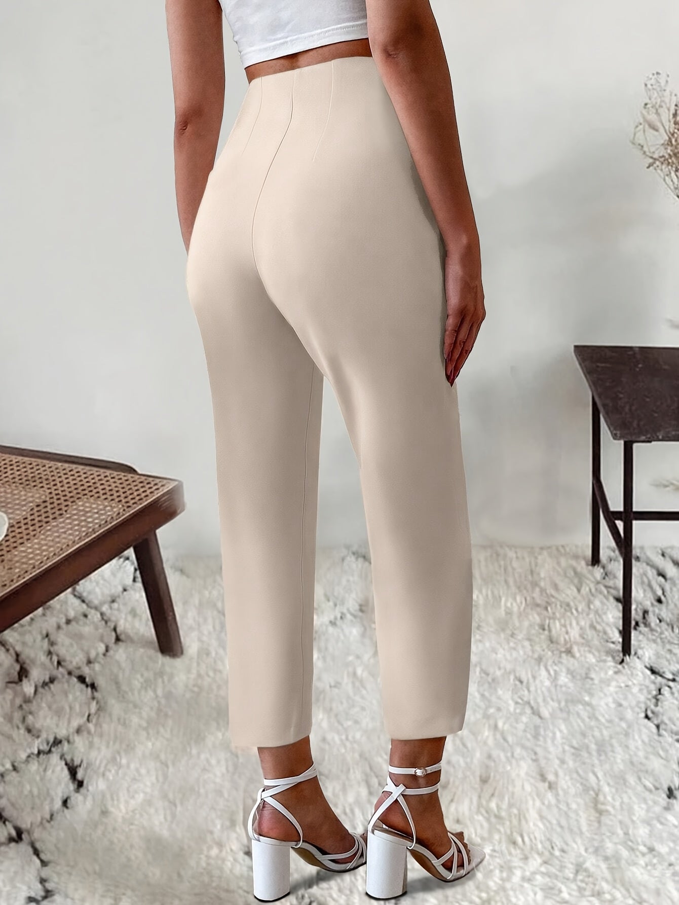 Elegante Hose mit hoher Taille und eleganter schlanker Passform für Damen