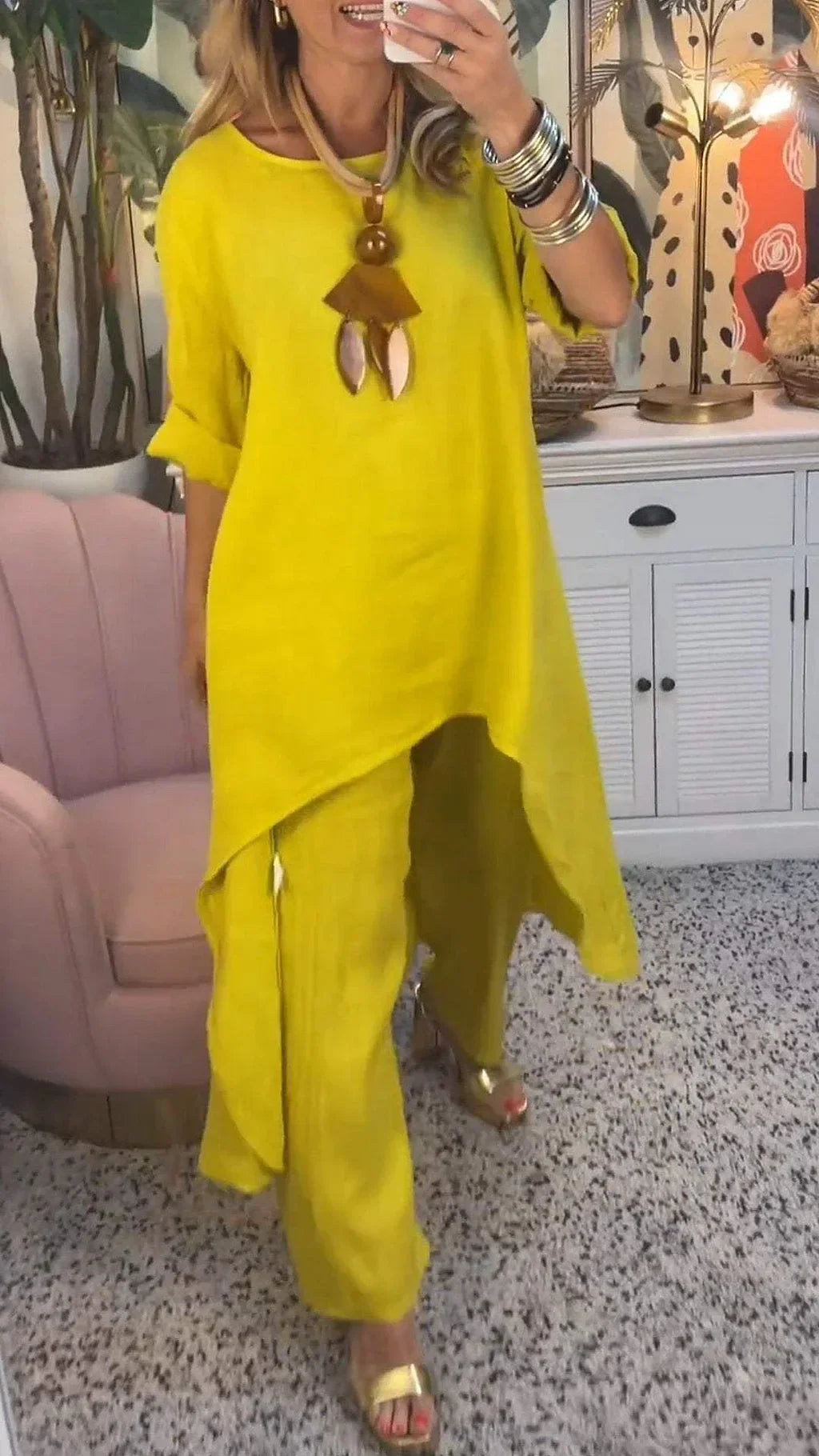 Maryla – Zweiteiliges Set Aus Baumwolle Mit Langen Ärmeln