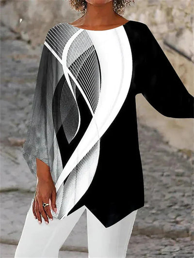 Langarmshirt mit Rundhals für Damen