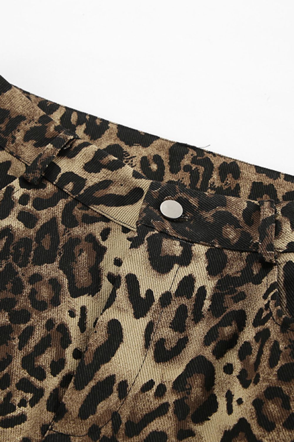 Leopard Wide Leg Pants with Pockets