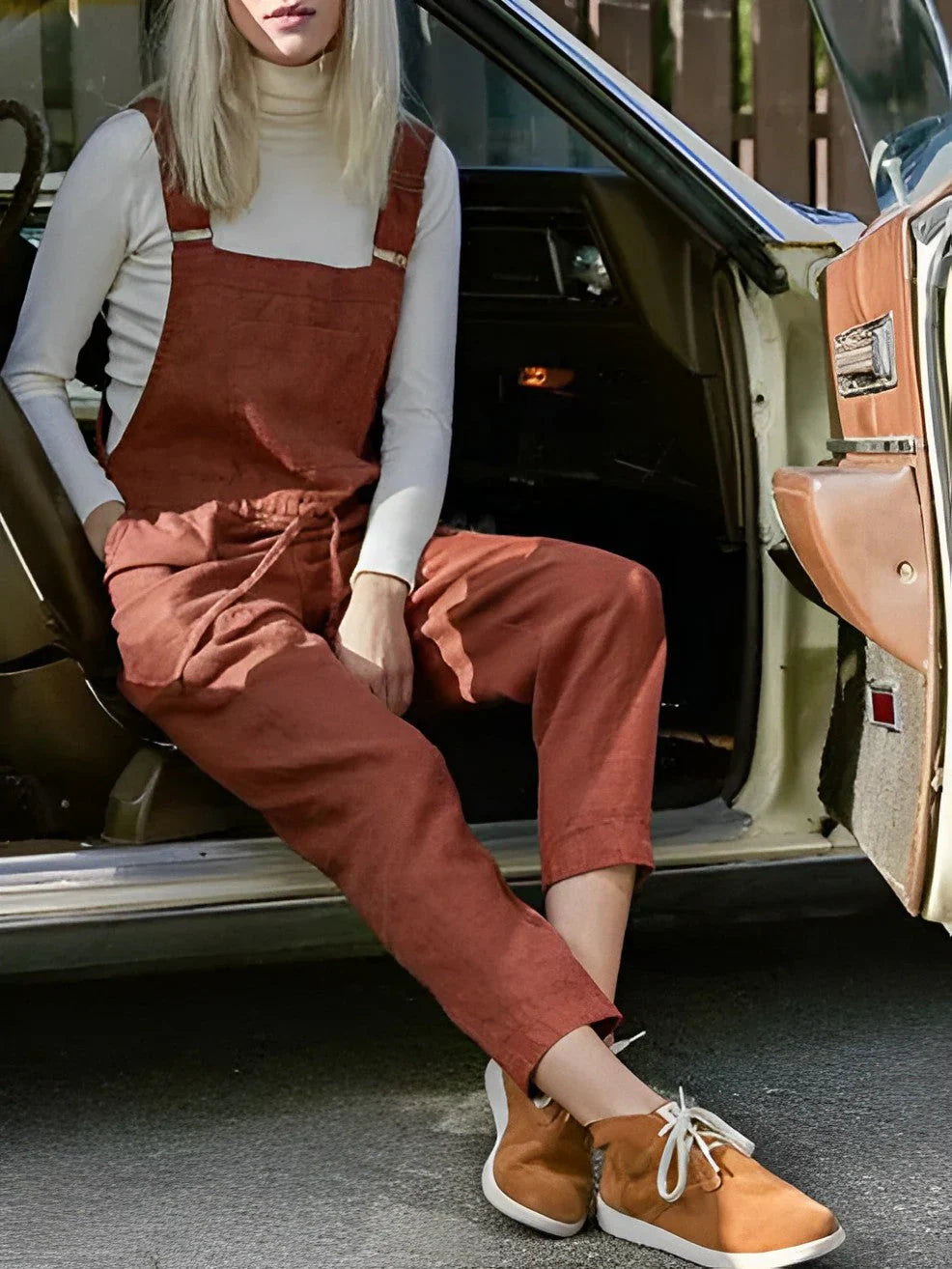AVA – Der gerippte vintage-jumpsuit für einen unbeschwerten sommerlook