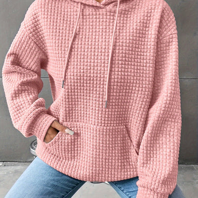 Léana™ | Texturiertes Kapuzen-Sweatshirt mit langen Ärmeln