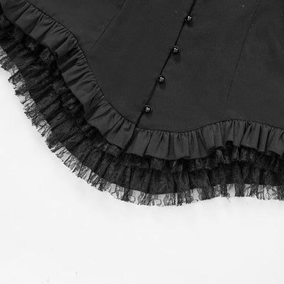 Victorian Pleated Shirt Lace Up Work Blouse