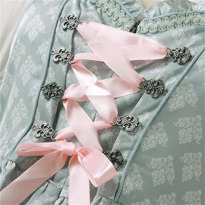 Oktoberfest 3-Piece Lace-up Dirndl with Apron & Blouse