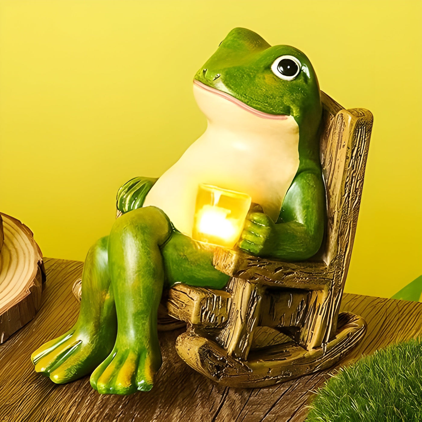 FrogGlow Light - Dekorative Garten Frosch-Solarleuchte