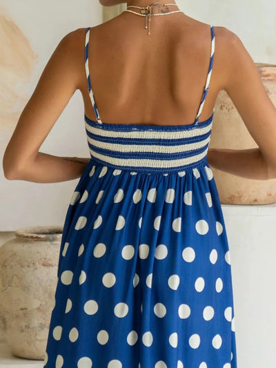 Polka Dot Square Neck Cami Dress