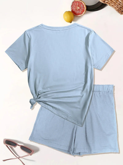 Lyra – Lässiges Zweiteiliges Set Mit Grafik Drucken