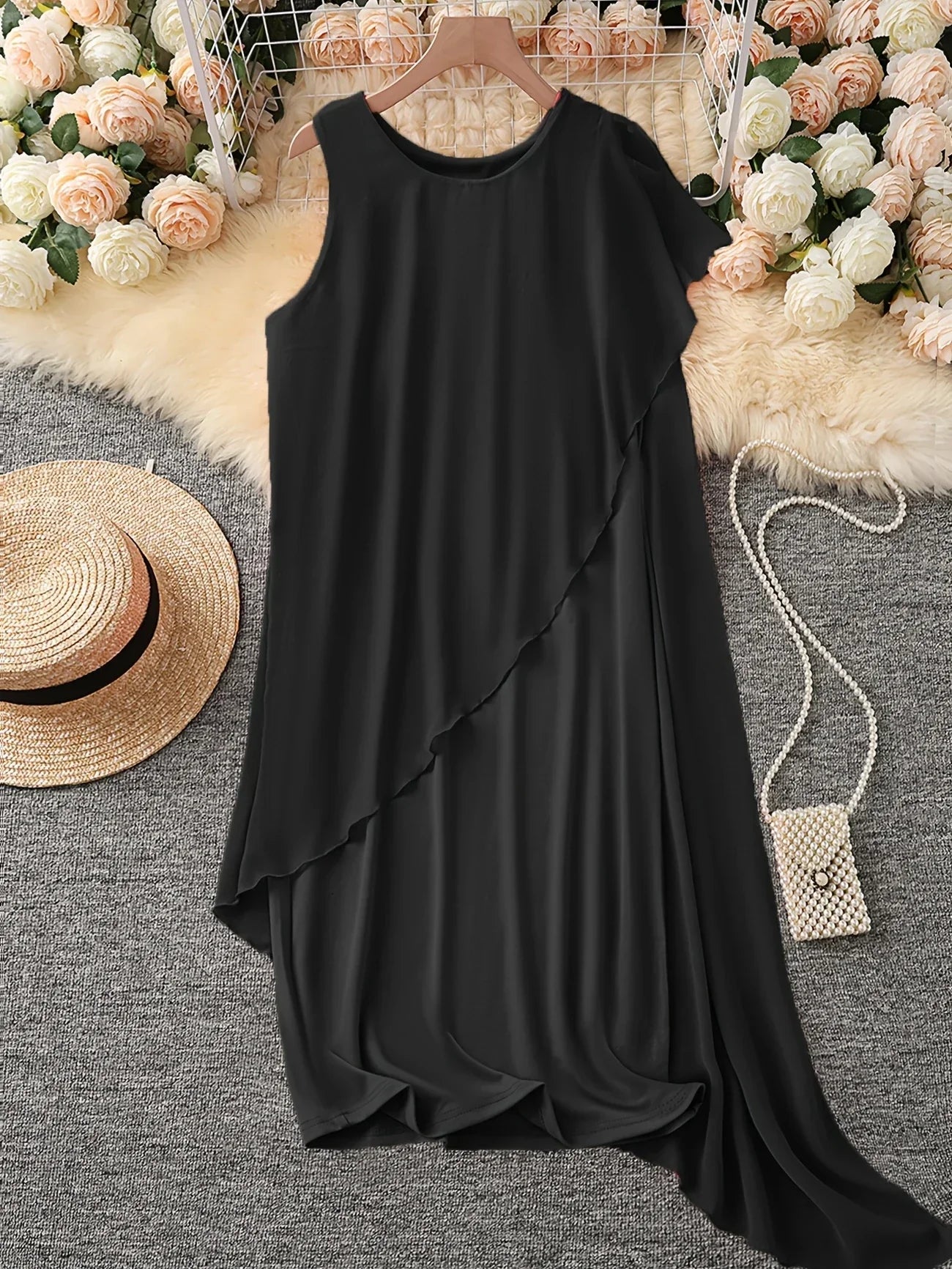 Maren – Elegantes Midi Kleid Mit Ärmellos