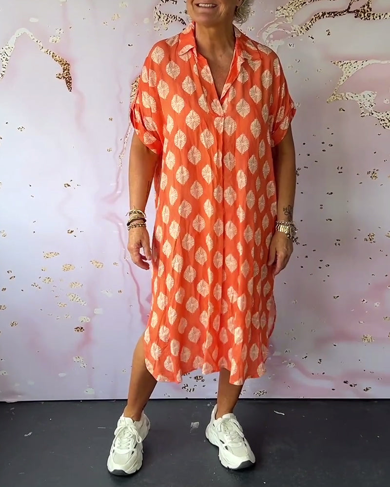 DINI ELEGANTES KLEID MIT V-AUSSCHNITT