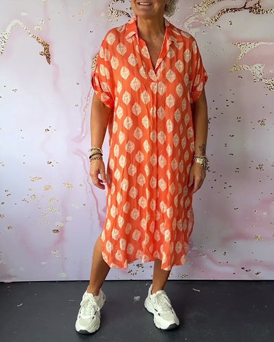 DINI ELEGANTES KLEID MIT V-AUSSCHNITT