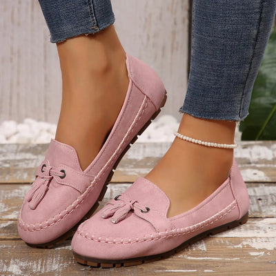 Round Toe Flat Slip-Ons