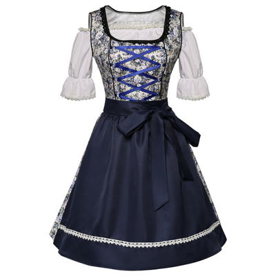 Damen Blumenmuster Dirndlkleid | Mini