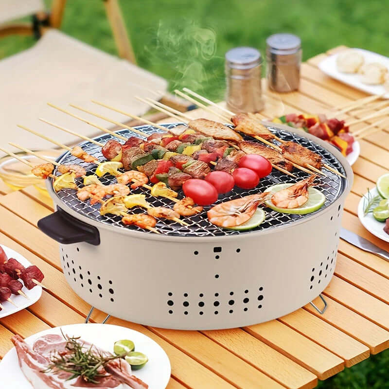 GrillMate Kompakte Rauchfreie Elektrische Grill – Für Innen- und Außenküche