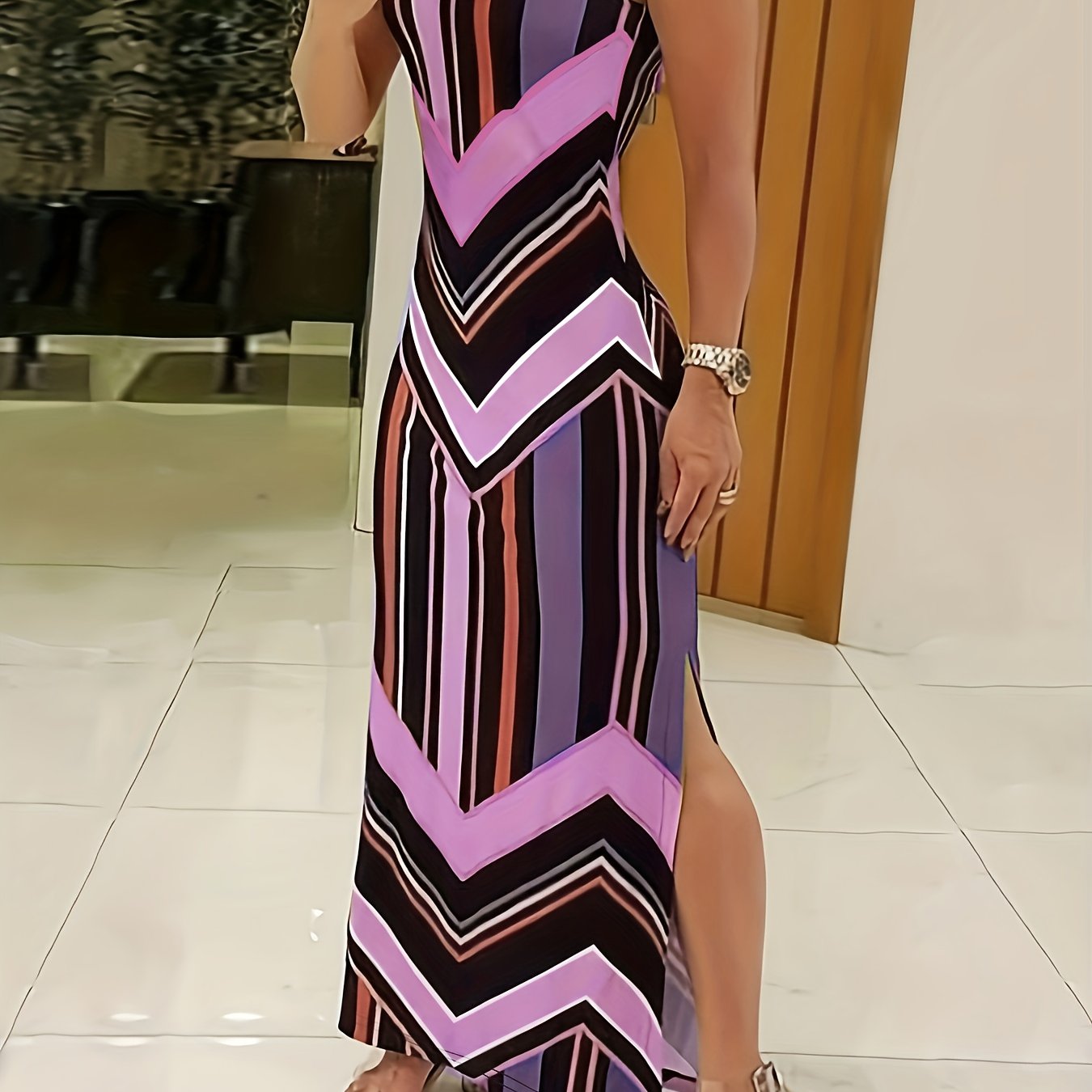 Maxikleid mit Seitenschlitz für Damen