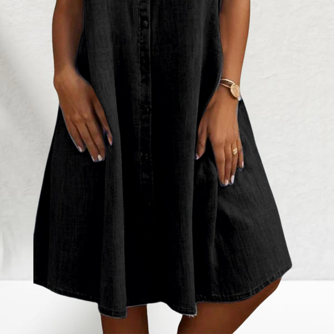 Dione | Feminines Denim-Kleid mit modernem Schnitt