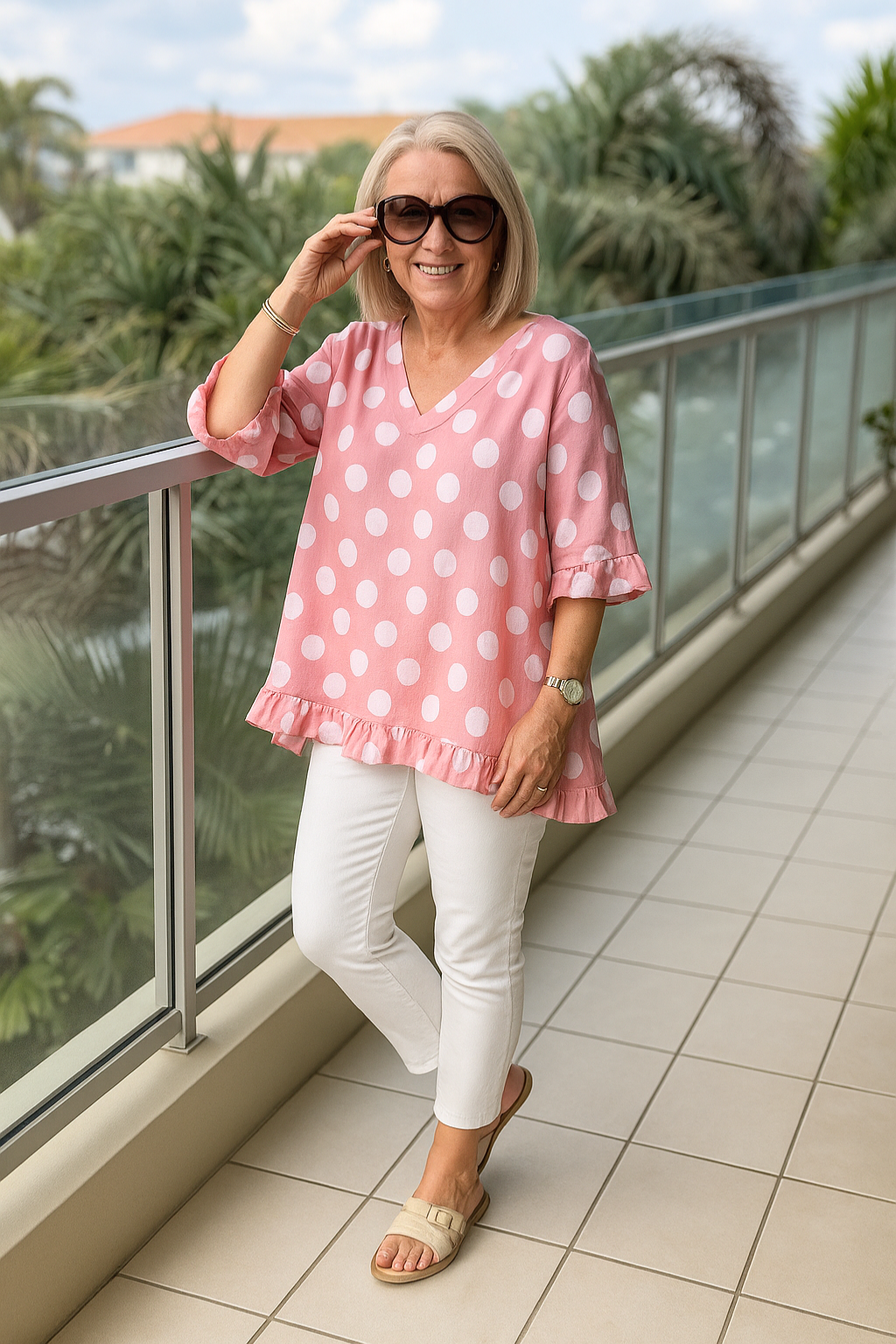 Nel™ | Elegante Polka-Dot-Bluse