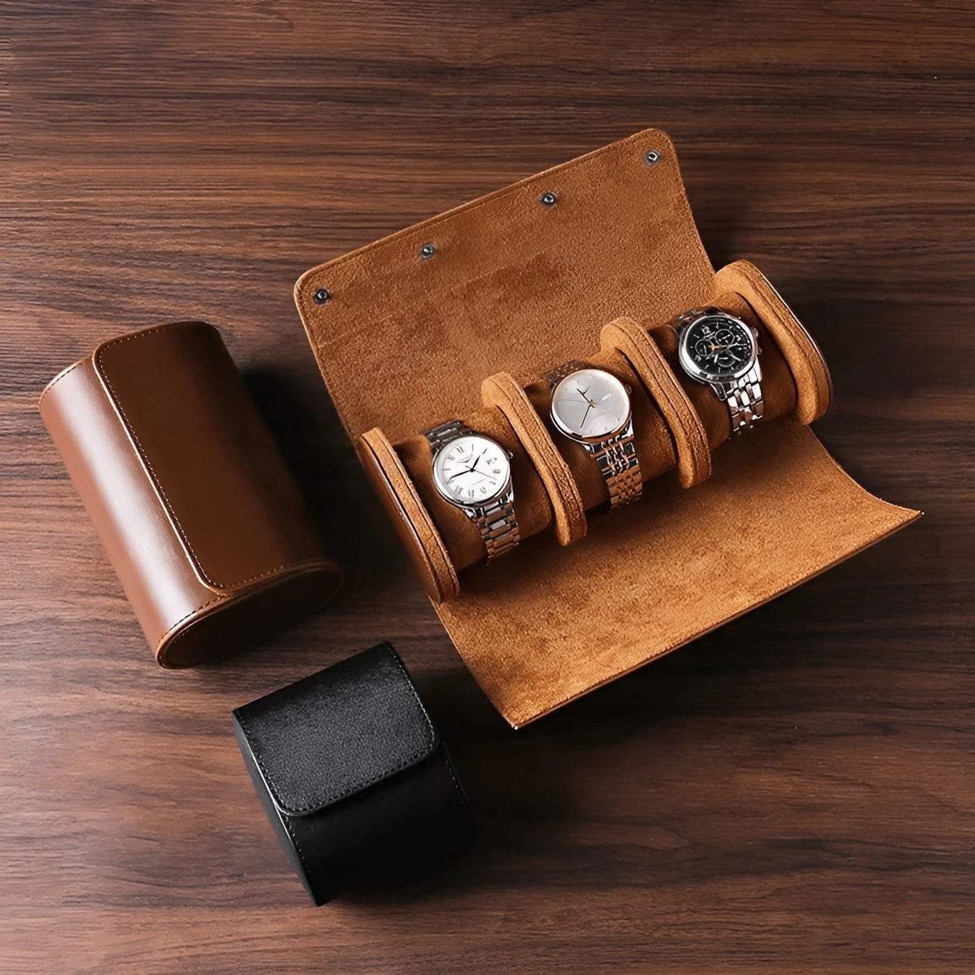 ChronoVault Case – Tragbare Vintage-Leder-Uhrenbox