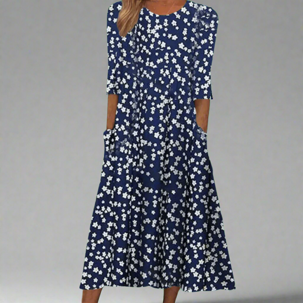 Janina| Elegantes  Festliches Damen  Blumenkleid für Frühling & Sommer