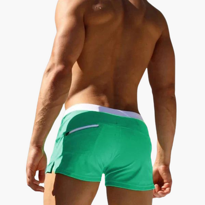 Kurze Badehose für Herren – Enganliegend mit Kordelzug