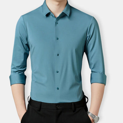 Herren Schlanke Passform Hemd | Langarm