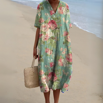 Lora - Bunt Geblümtes Sommerkleid