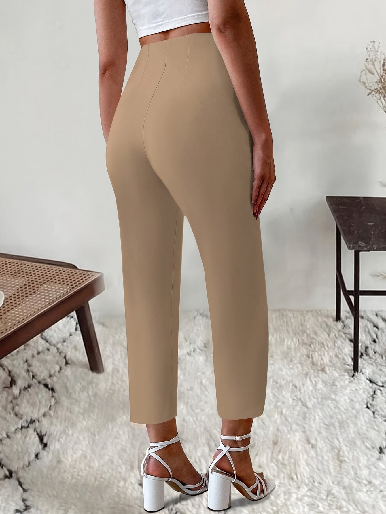 Elegante Hose mit hoher Taille und eleganter schlanker Passform für Damen